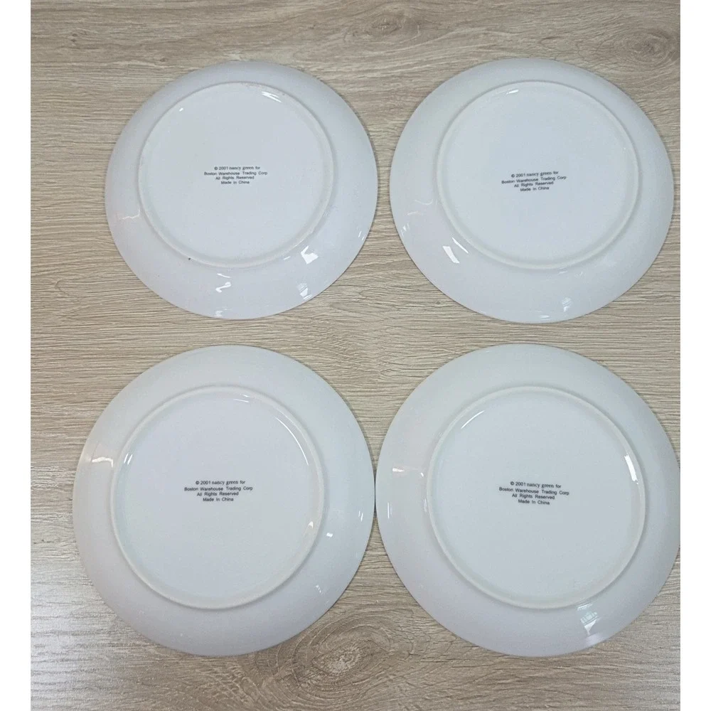 Nancy Green Boston Warehouse Counting  Cupcake Dessert Plates 6.5